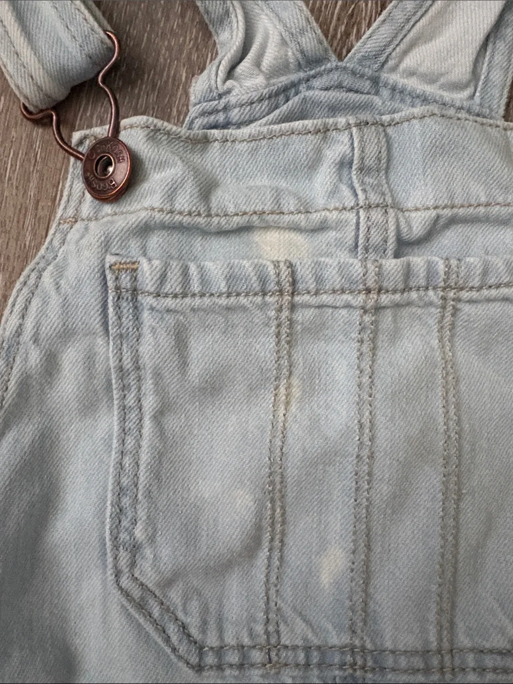 OshKosh B'gosh Light Blue Denim Short Overalls